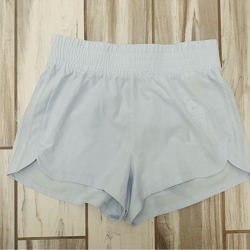 NWT: adidas Women's Pacer High Rise Shorts, Medium, Halo Blue